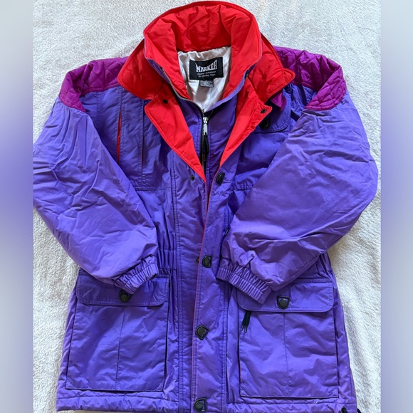 Marker Jackets & Blazers - Vintage Marker Women's Ski Jacket in Purple and Red (M)